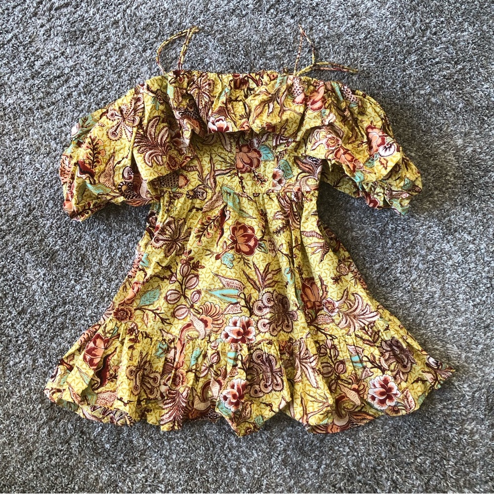 Ulla Johnson Lila  Cotton Mini Dress - Calla Lily - Picture 4 of 8